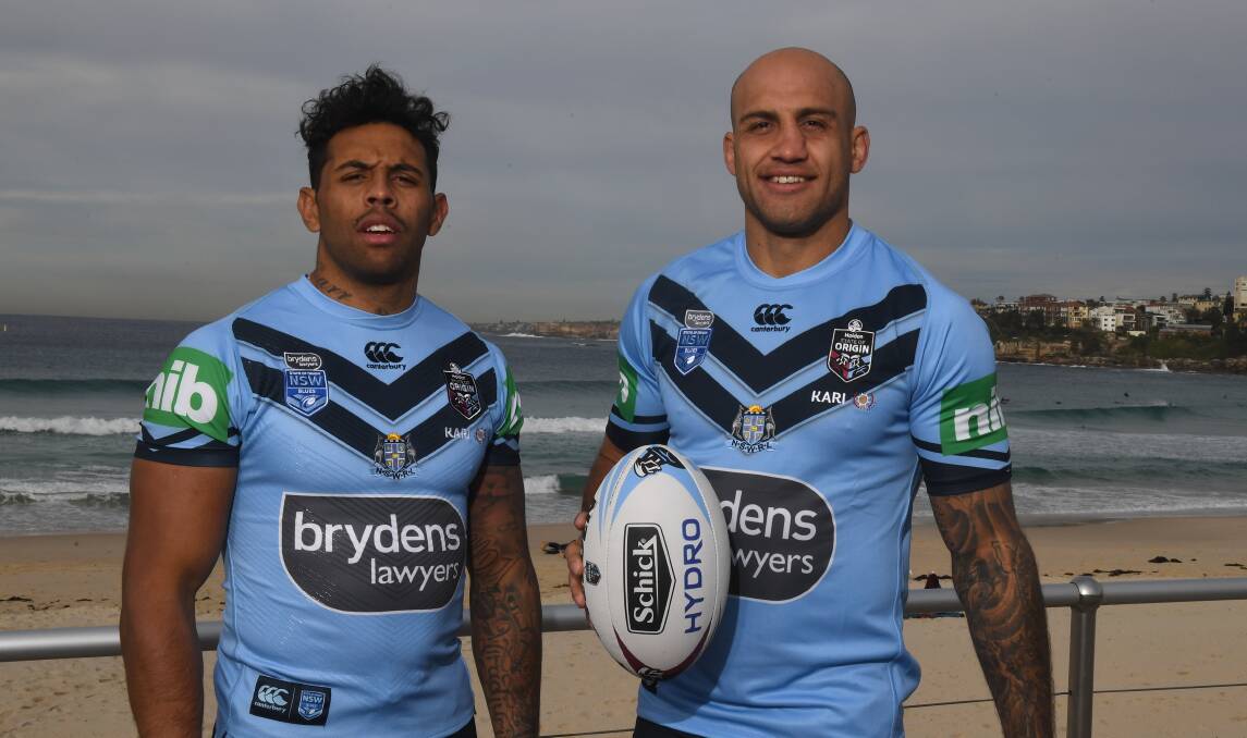 PACKING A PUNCH: Josh Addo-Carr and Blake Ferguson, two players with strong ties to Wellington, will be vital for NSW on Wednesday. Photo: AAP