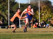 Isaac Heath, pictured against the Bathurst Giants earlier this month, booted four goals on Saturday as the Dubbo Demons defeated Orange. Picture: Amy McIntyre