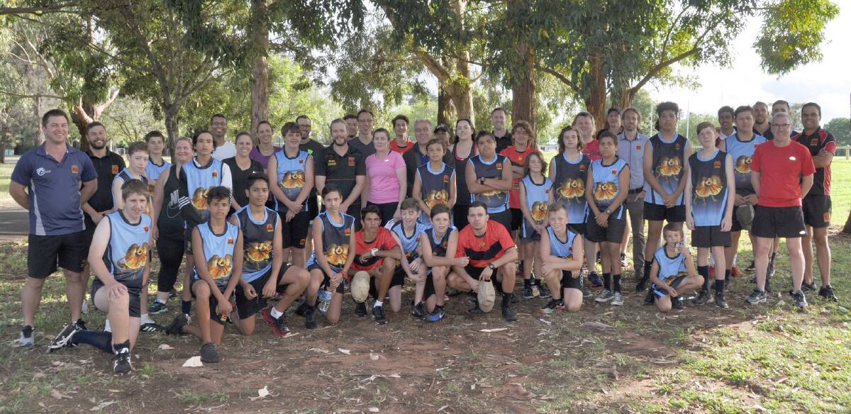 HUGE EFFORT: Clontarf students from Dubbo College got to be a part of a super-training session this week while there was also involvement with businesses and supporters of the organisation. Photo: CONTRIBUTED