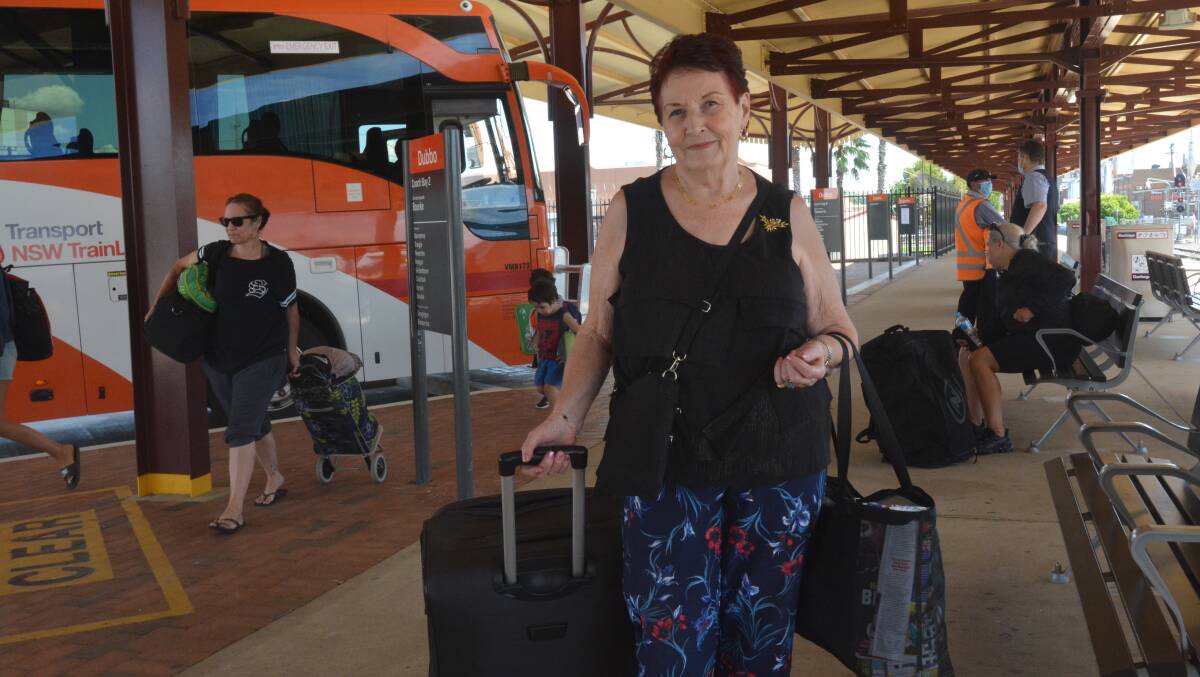 TRAVEL: Geraldine Sapier, pictured at Dubbo station, needs three days to get to Melbourne while hopping buses and available trains. Photos: Elizabeth Frias