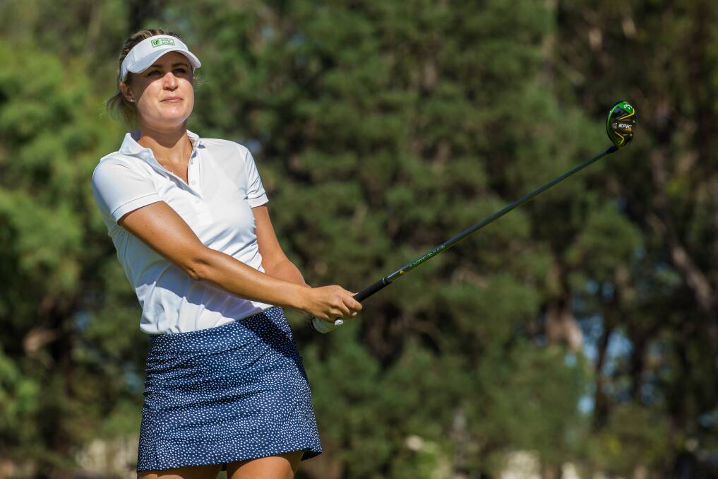FORM: Camilla Lennarth hit four birdies during the opening round at Dubbo on Thursday. Photo: TRISTAN JONES