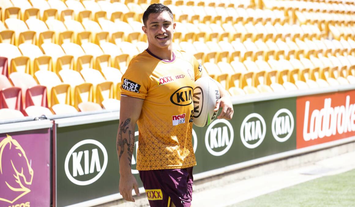 SPECIAL: Kotoni Staggs has spoken about what it was like meeting his father. Photo: BRISBANE BRONCOS