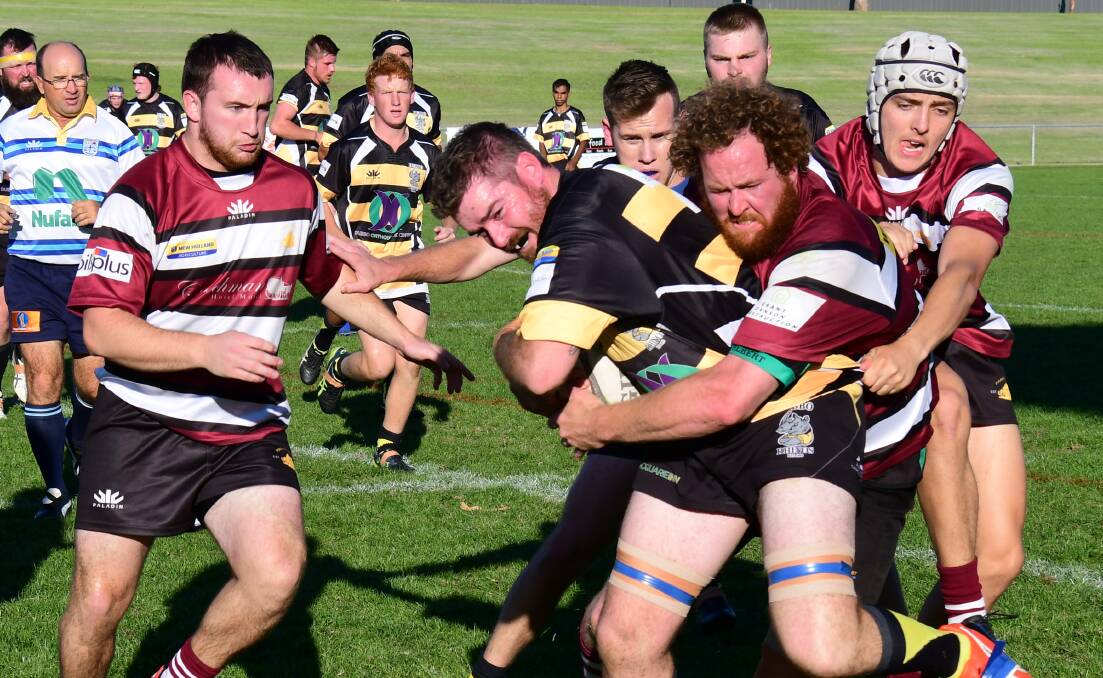 The Boars got a second win for the season on Saturday. Photos: AMY McINTYRE and NICK GUTHRIE