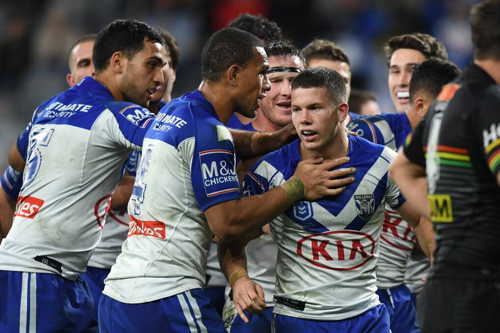 BUILDING: The Bulldogs haven't had a whole lot to cheer about this season but Dean Pay wants a strong finish to the season. Photo: AAP