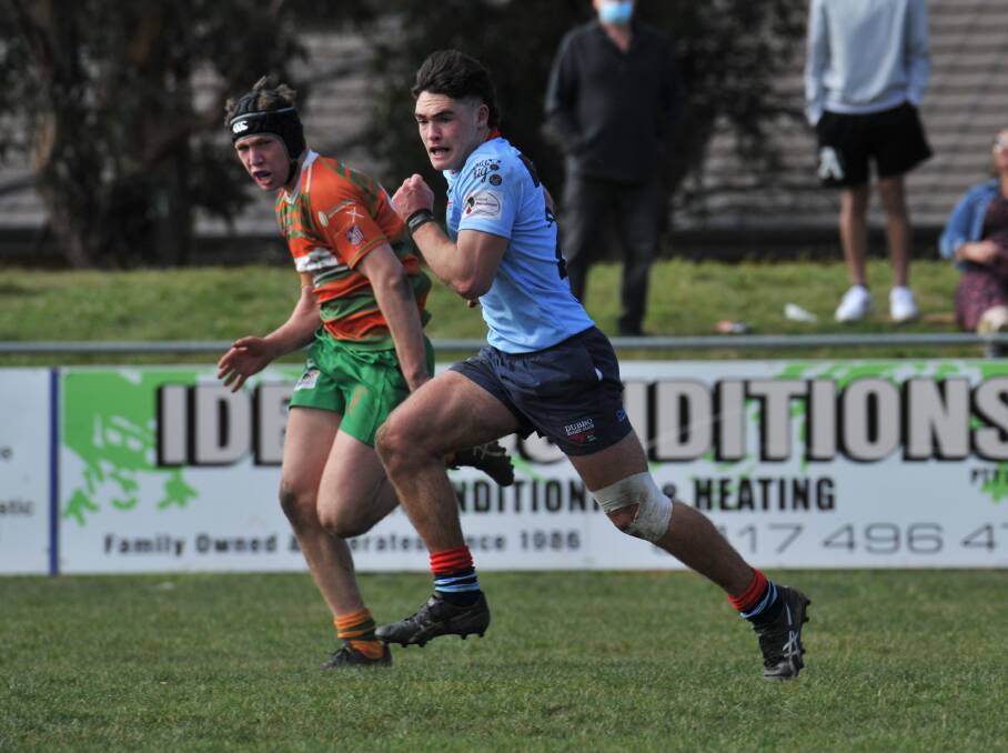 IN THE CLEAR: Leo Bassingthwaite was in action for the Dubbo Roos' colts side on Saturday morning before featuring off the bench for first grade. Photo: JUDE KEOGH