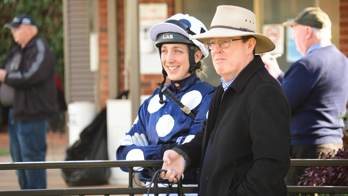 HAPPY INDEED: Eleanor Webster-Hawes and Don Ryan combined to score victory at Cowra. Photo: AMY McINTYRE