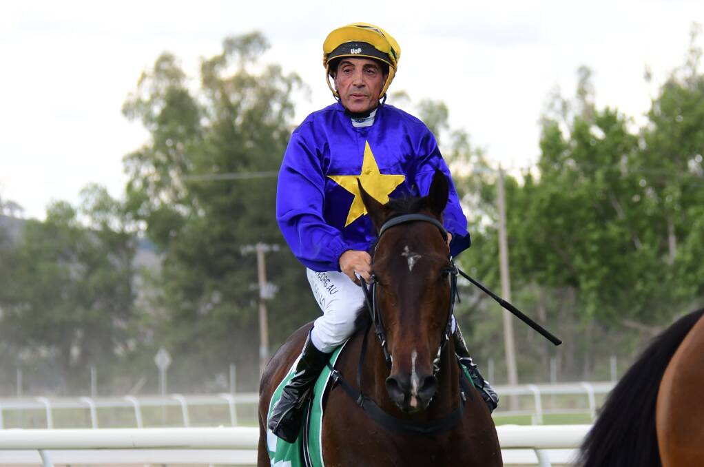 Anthony Cavallo, pictured with the Bob Howe-trained Byzantium previously, will combine with another of the Mudgee trainer's hopes in Sunday's feature event. Picture: Amy McIntyre