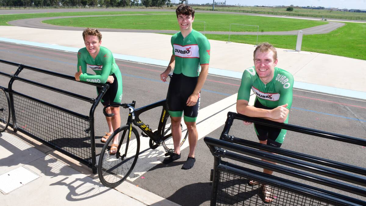 STARS ON THE RISE: (from left) Kurt Eather, Danny Barber and Dylan Eather are among the Dubbo Cycle Club riders bound for big things in 2022. Picture: Amy McIntyre