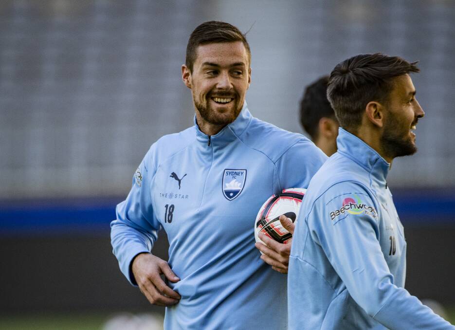 MISSED OUT: Jacob Tratt at Sydney FC training during the build-up to Sunday's final. Photo: AAP