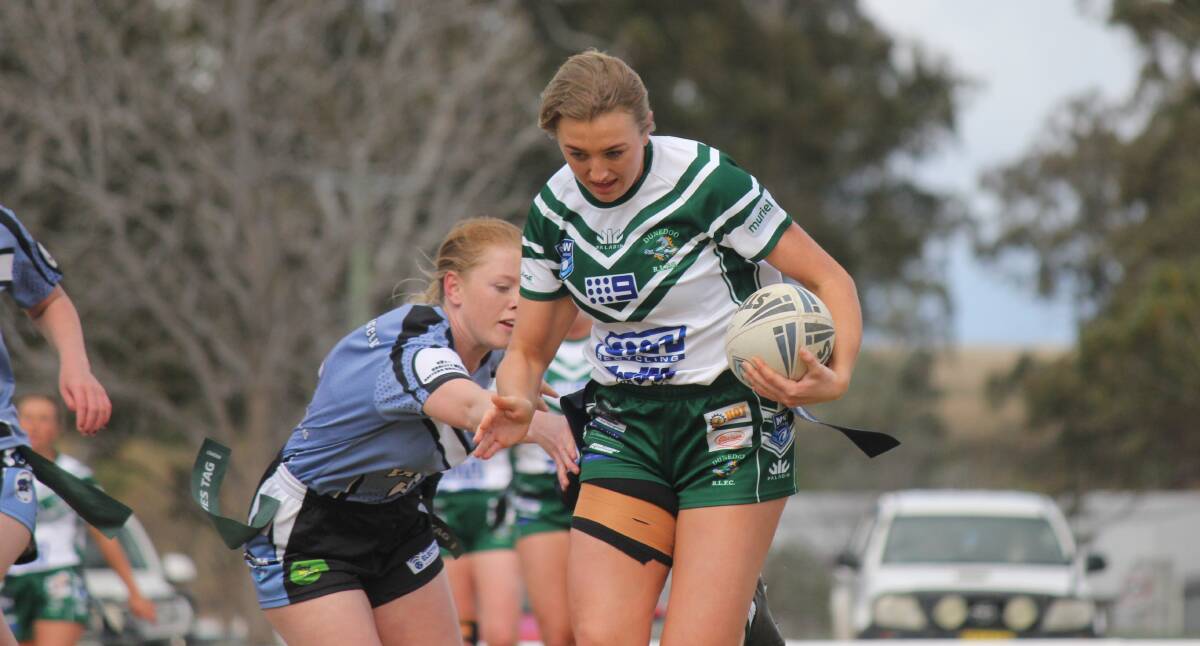 IN THE CLEAR: Annie Christensen scored a double on Saturday to help the Dunedoo Swannettes to remain undefeated. Photo: CONTRIBUTED