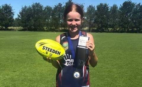 ONE TO WATCH: Lucy Carney was named player of the final after the Dubbo under 12s girls won the title. Photo: DUBBO TOUCH ASSOCIATION FACEBOOK