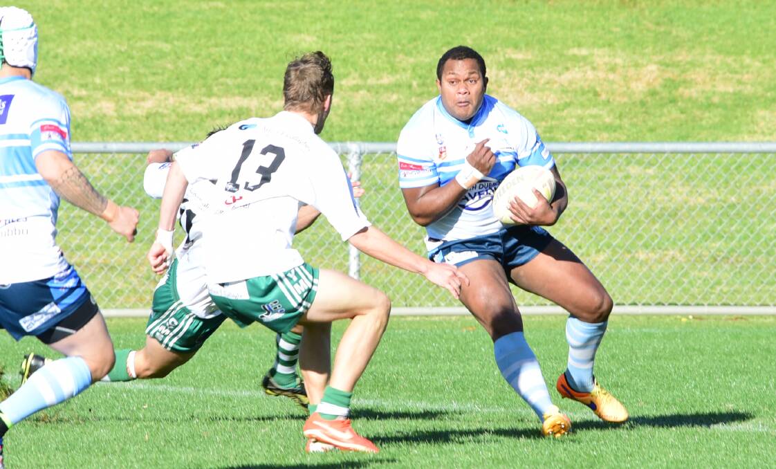 Crunch time: Viliame Turuva and Macquarie are hoping for an open game in Saturday's derby. Photo: BROOK KELLEHEAR-SMITH