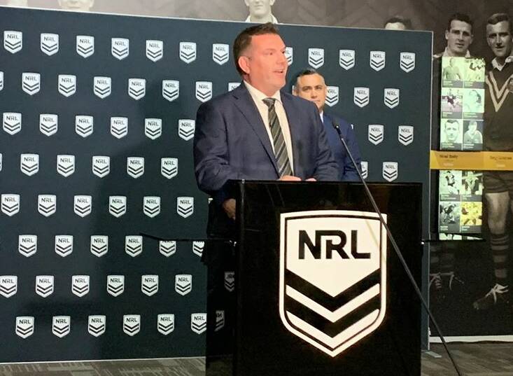 POSITIVE STEP: Dugald Saunders speaking at Monday's announcement. Photo: CONTRIBUTED