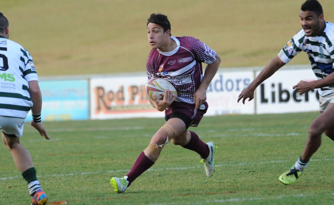 A teenage Kotoni Staggs in action in first grade for Wellington in 2016. File picture