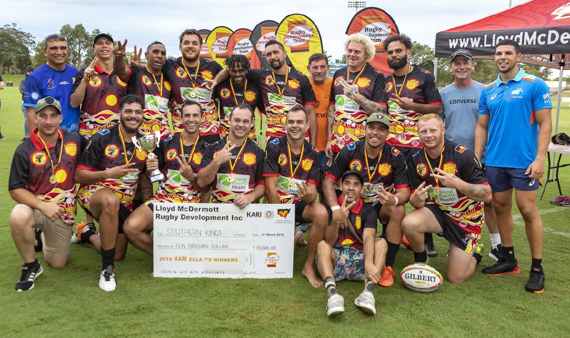ONES TO WATCH: The Southern Kings took out the 2019 KARI Foundation Ella 7s men's division. Photo: LLOYD McDERMOTT RUGBY DEVELOPMENT TEAM