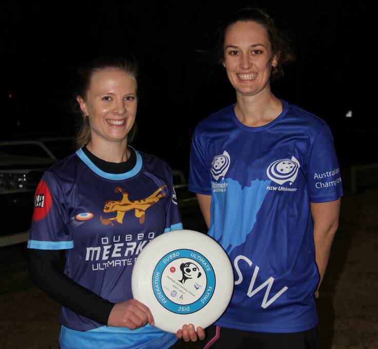 ON THEIR WAY: Dubbo duo Jen Hoar (left) and Ash Boatman will guide the NSW women’s side at the Australian Under 22s Ultimate Championships later this year. Photo: KAREN JAMES