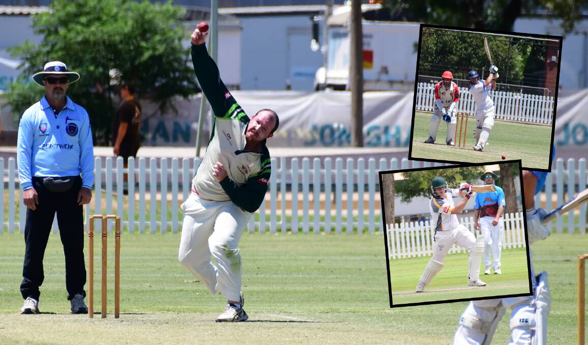 LEADING THE WAY: Lachlan Strachan has impressed with bat and ball while (insets, from top) Myles Smith and Lee Price are other standouts. Photos: AMY McINTYRE
