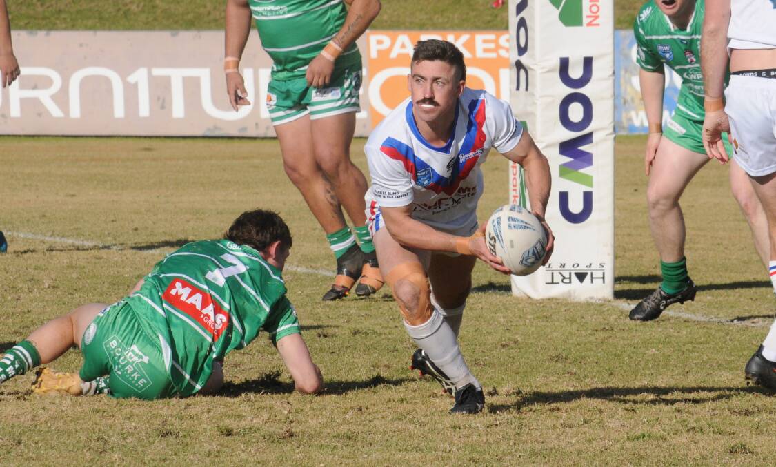 Sam Dwyer has been one of Parkes' best for the better part of a decade but won't be wearing red, white and blue next season. Picture by Nick Guthrie