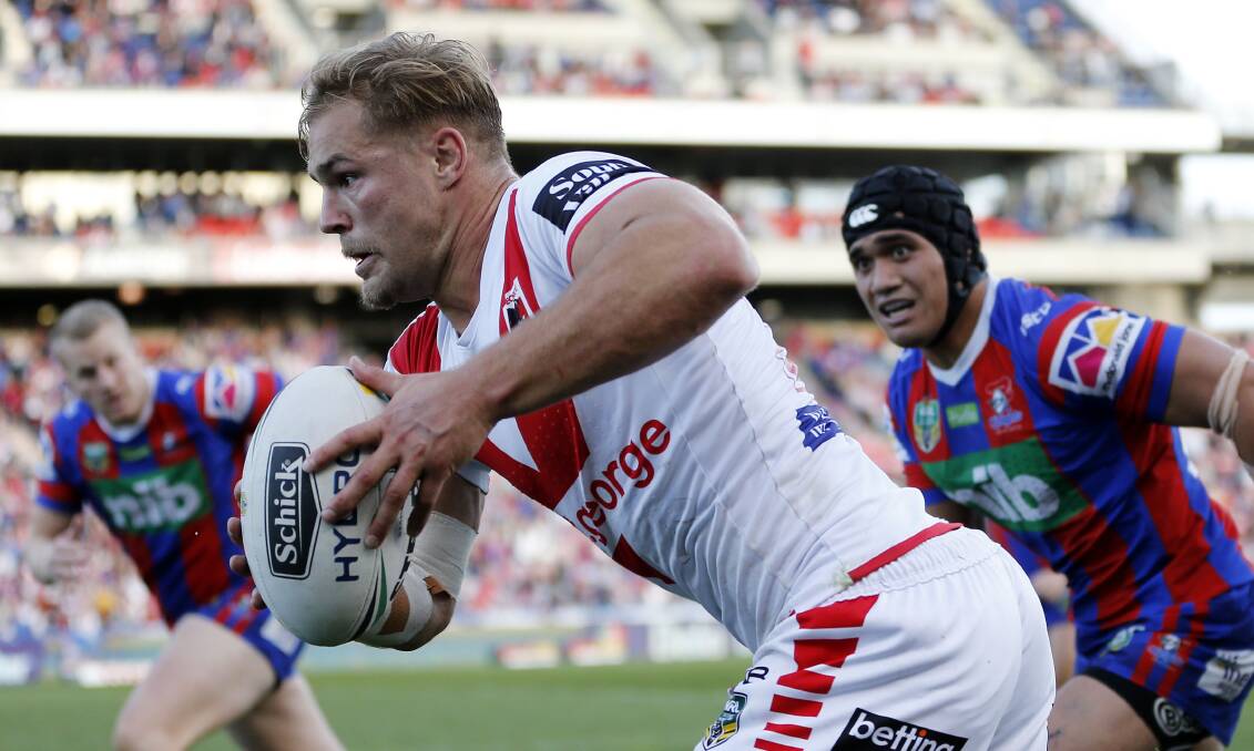 STAYING PUT: Jack de Belin won't feature for the Dragons in Mudgee on the weekend. Photo: AAP