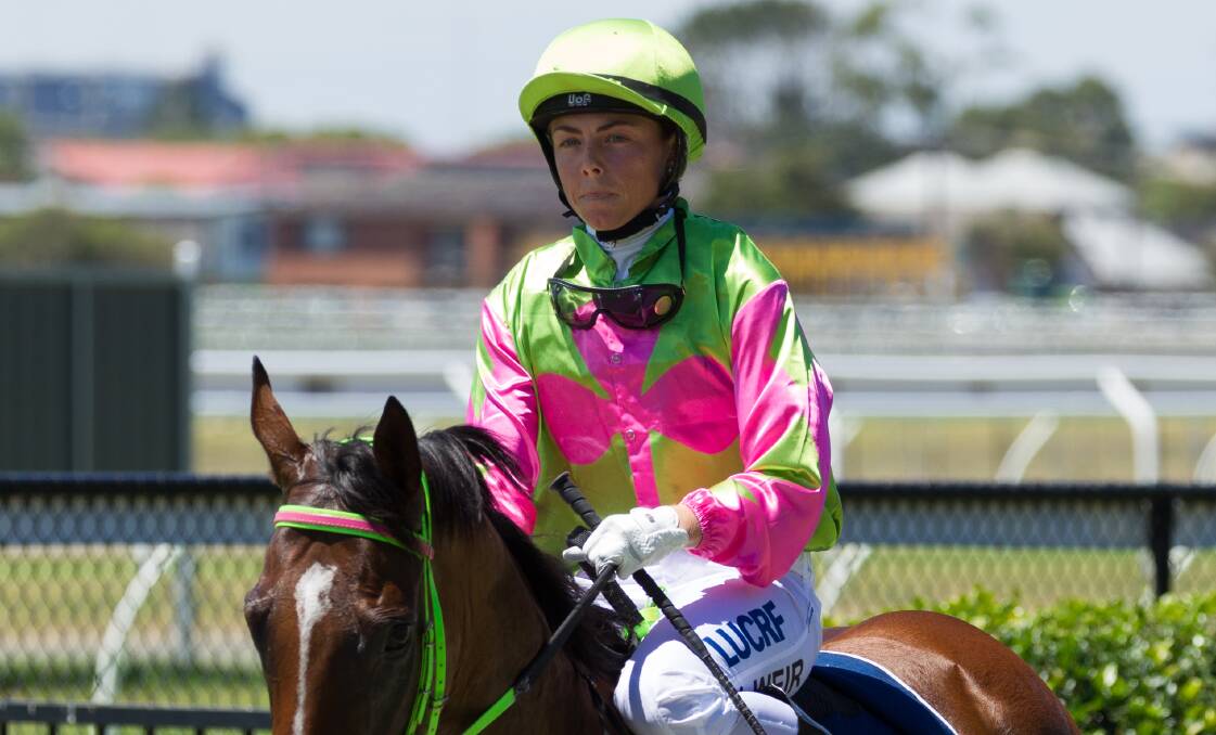 IN THE SADDLE: Mikayla Weir (pictured) will pilot Rusty Hawk for trainer Brett Thompson at Scone on Tuesday. Photo: MAX MASON-HUBERS
