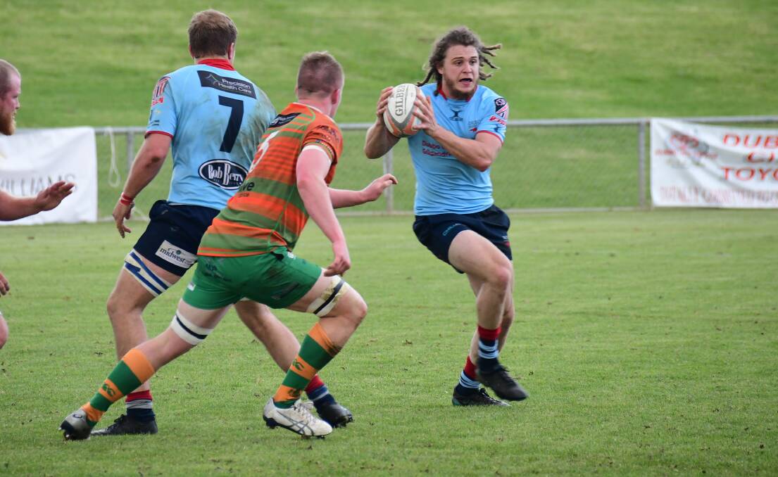 STEPPING UP: Hamish Gordon, pictured in action against Orange City last season, is one of two new co-captains at the Dubbo Roos. Photo: AMY McINTYRE