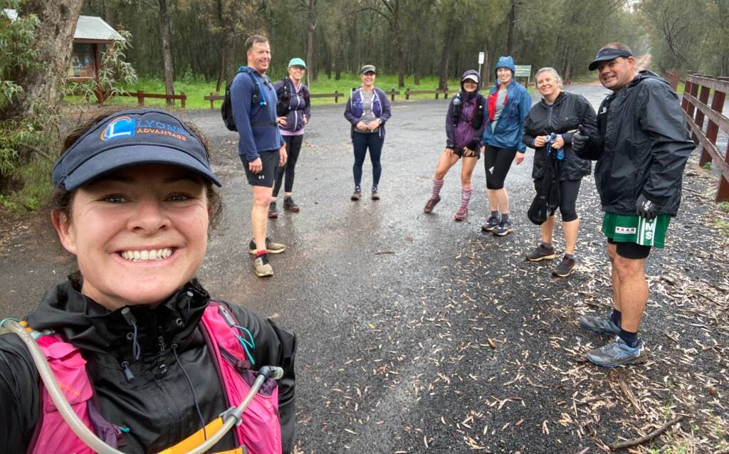 TAKING IT ON: There was some wet and wild moments for the Dubbo group during the six-day marathon event. Photo: CONTRIBUTED