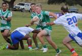 Beau McIntosh in action for Dubbo CYMS' reserve grade side against Parkes earlier this year. Picture by Nick Guthrie