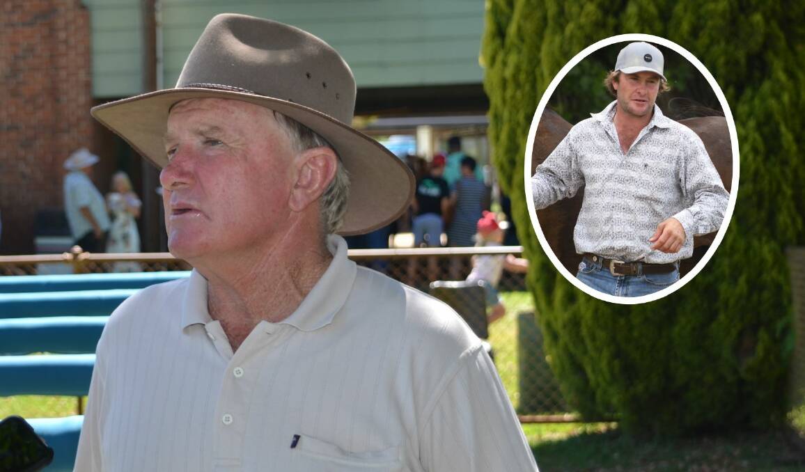 Veteran trainer Rodney Robb and his son Brett (inset) will both have hopes in Sunday's Coonamble Cannonball feature sprint.