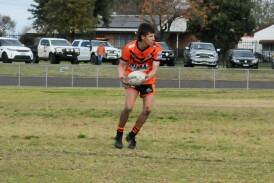 Will Black in action for the Nyngan Tigers under 18s side last season. Picture by Tom Barber
