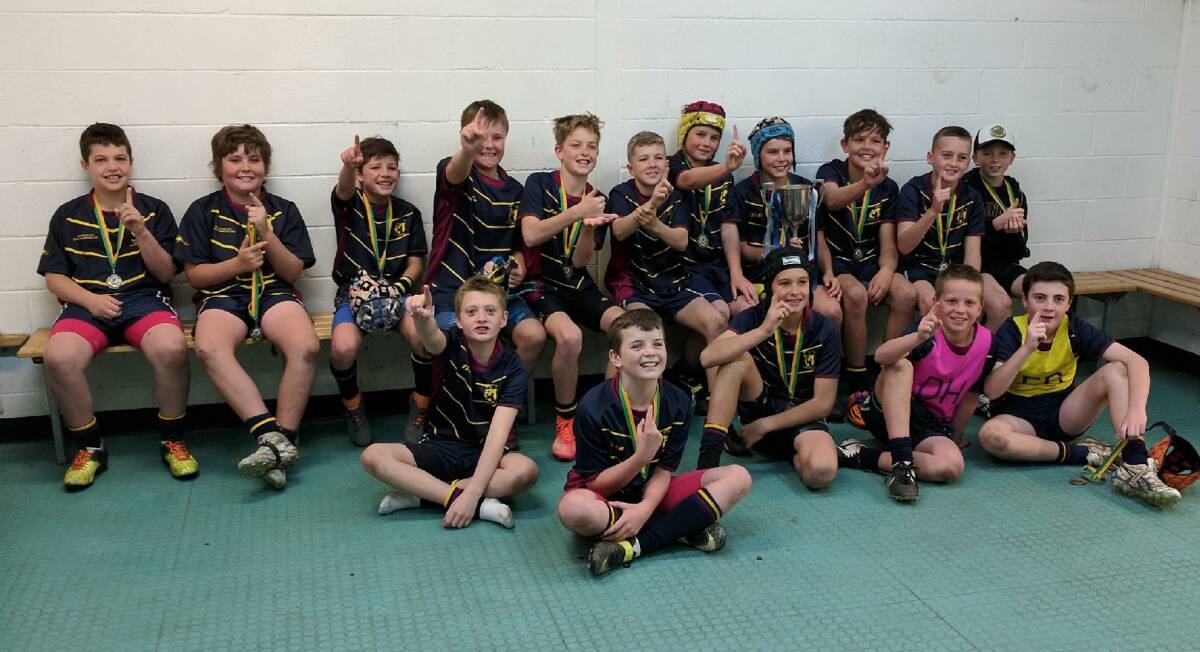 THRILLED: The St Mary's Primary School under 12s side after Wednesday's grand final win. Photo: CONTRIBUTED