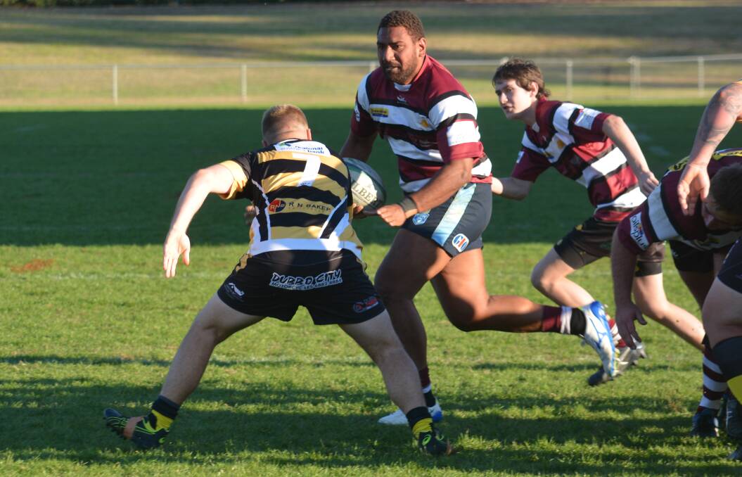 TOUGH: Rusiate Lawanikula was a standout for Parkes on Saturday, scoring a double in the tight win. Photo: NICK GUTHRIE