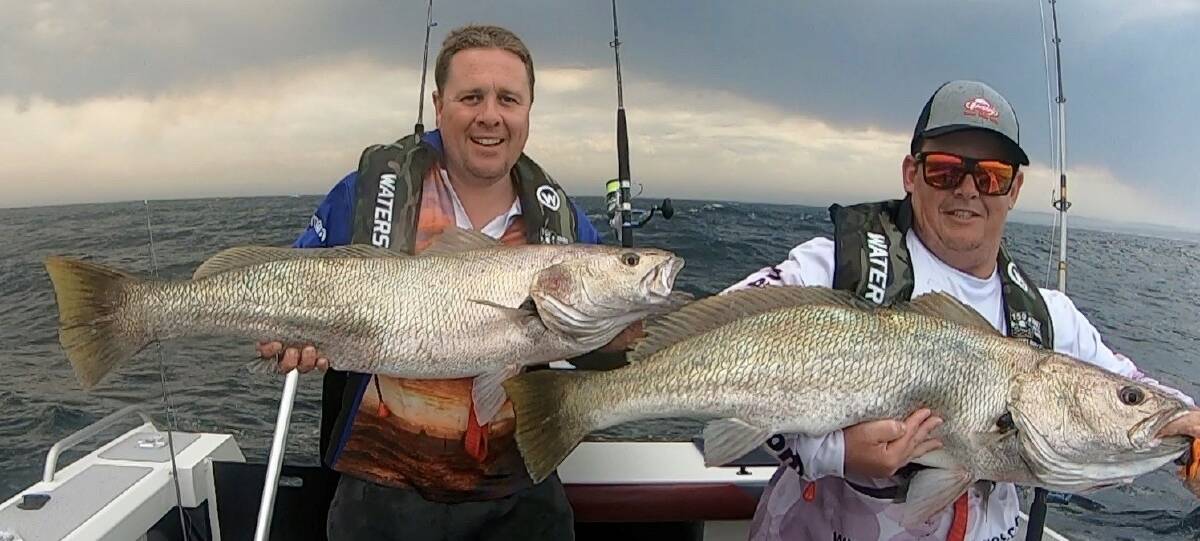 SELECTED: Dubbo's Paul Mullen (right), pictured with Matt Hansen and a pair of Jewfish, has just been appointed to a state committee.