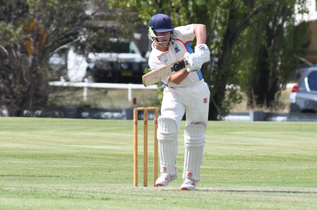 GETTING IT DONE: Nate Ambler made 44 not out on Saturday as Rugby cruised to victory against Macquarie in the RSL-Pinnington Cup second grade competition. Photo: BELINDA SOOLE