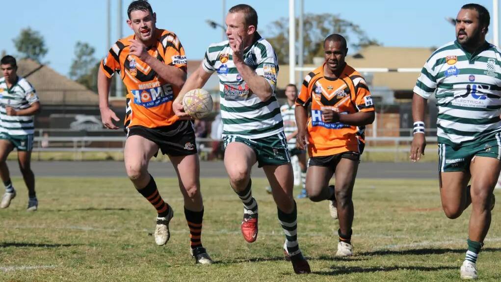 Luke Jenkins in the clear for Dubbo CYMS during the 2012 season. File picture