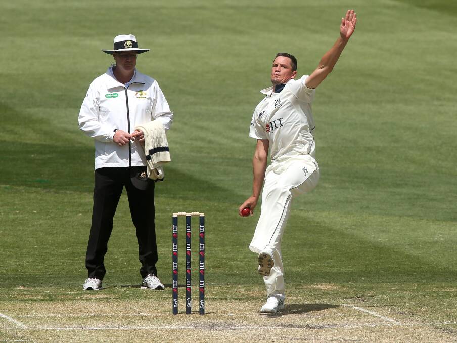 IN THE FRAME: Chris Tremain says he's still "biding his time" after being named in the Aussies' Test squad alongside the big three quicks. Photo: AAP/HAMISH BLAIR