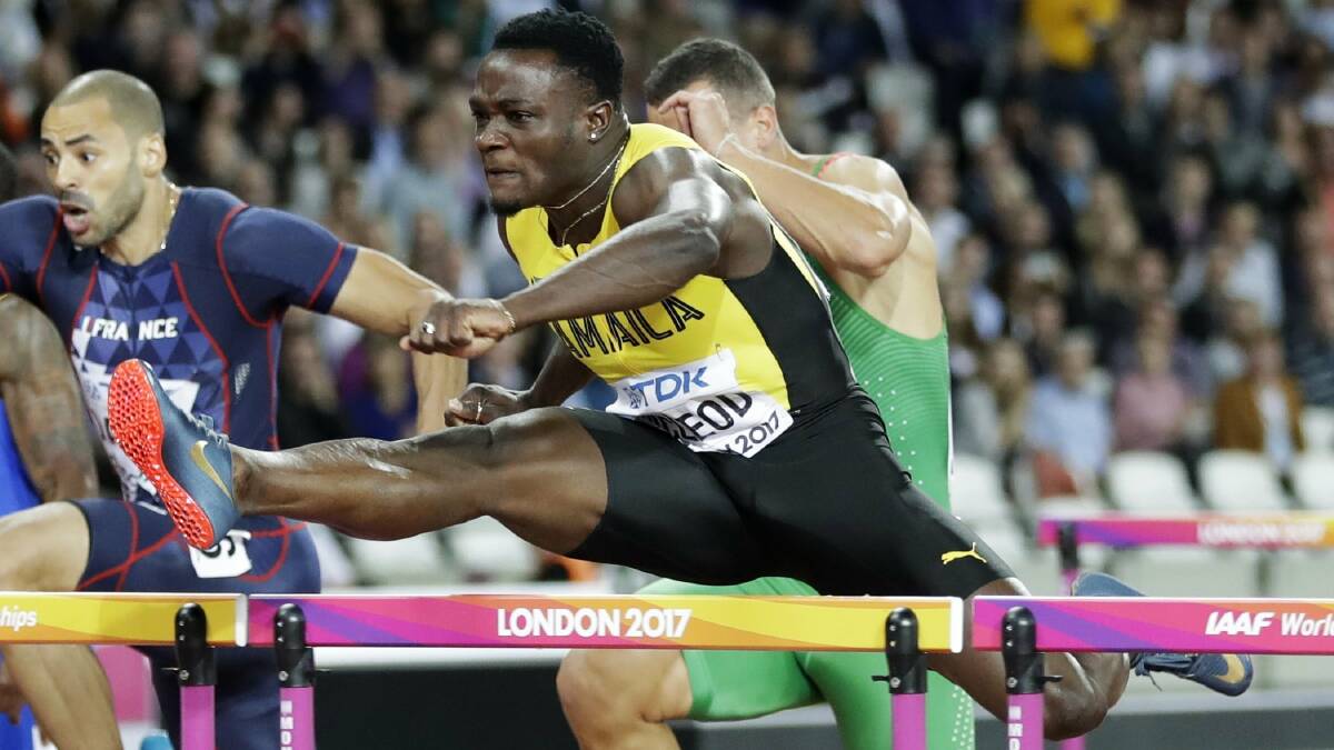 SPEED: Olympic champion Omar McLeod is one of many stars who will compete at the Commonwealth Games. Photo: AP/ MATTHIAS SCHRADER