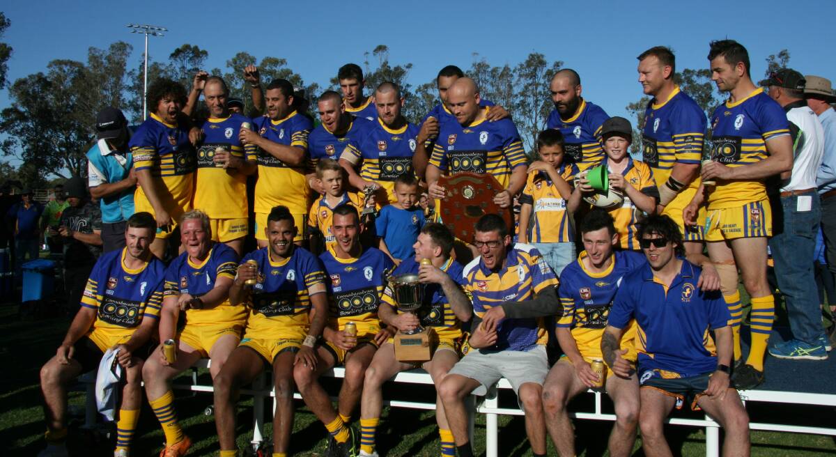 BACK TO WORK: The Coonabarabran Unicorns, pictured after last season's grand final win, and their rivals are likely to return to training shortly. Photo: STEPHEN BASHAM