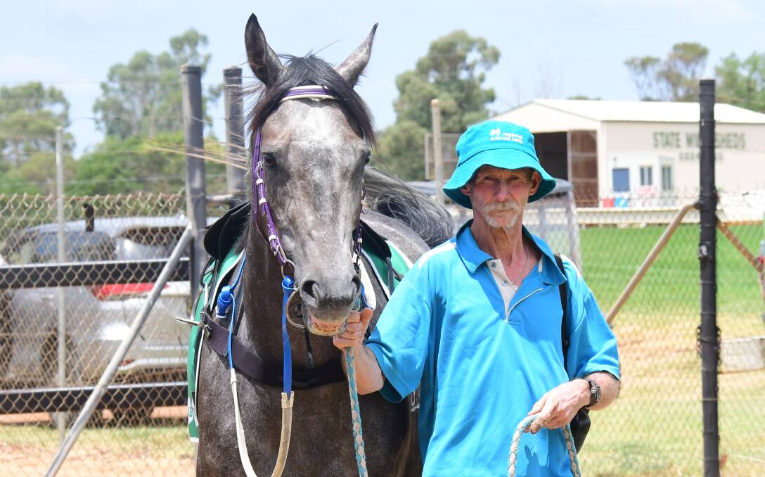 ON A ROLL: Dubbo trainer Michael Lunn, pictured previously at his home track, saw one of his stable stars score another strong win on Friday. Photo: NICK GUTHRIE