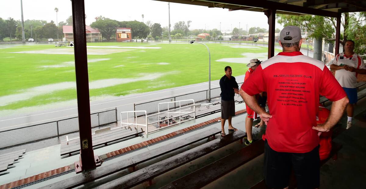 WASHOUT: There was no chance of play at No. 1 on Saturday but Friday's Twenty20 did go ahead. Photo: BELINDA SOOLE
