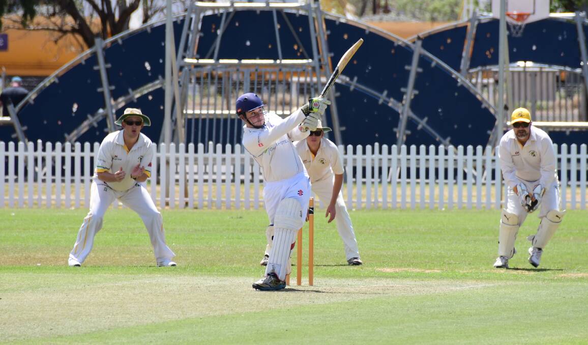 HITTING OUT: Brayth Stevenson showed early promise during Macquarie's round one win. Photo: AMY McINTYRE