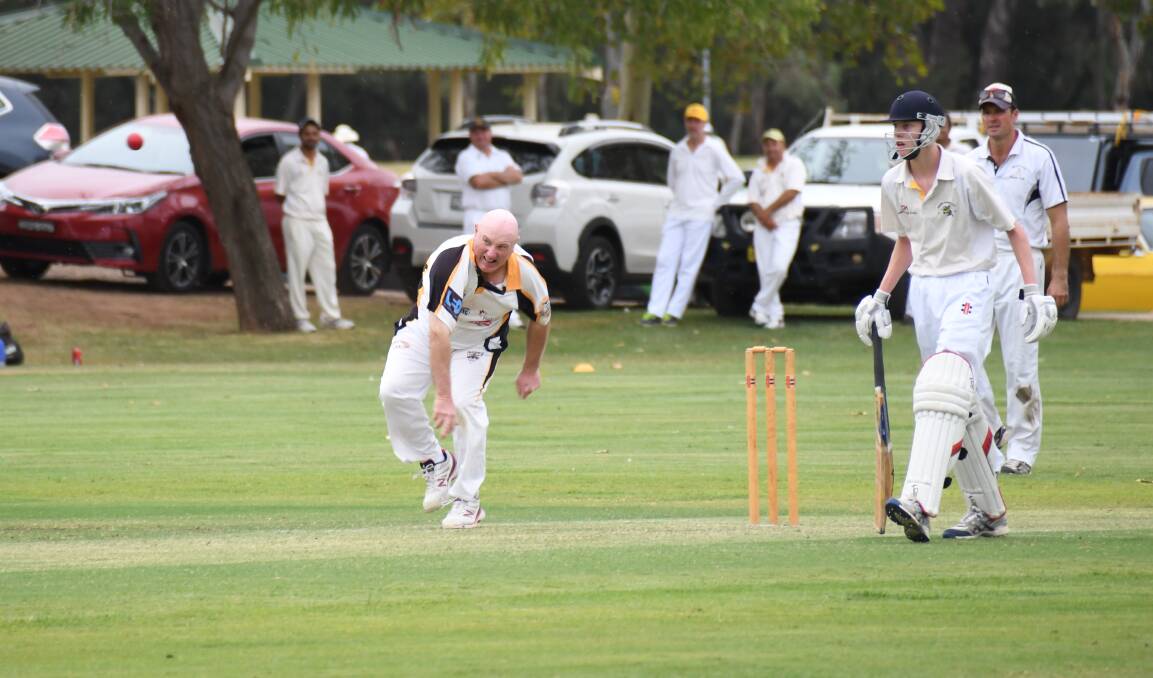 CHIPPING IN: Darren Davies jagged himself one wicket as Newtown Gold scored a comfortable victory over South Dubbo Lemons on Saturday. Photo: AMY McINTYRE