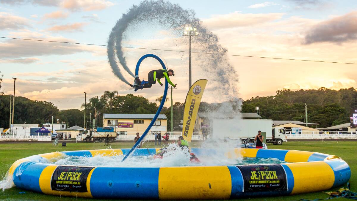 The jetpack will be on show at the Orana Caravan, Camping, 4WD, Fish and Boat Show. Picture by Full Throttle Photography