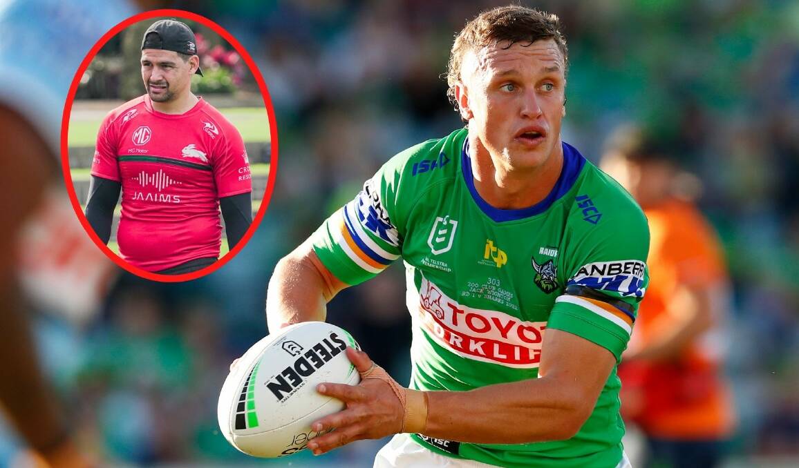 KEY MEN: The returning Jack Wighton and (inset) Souths' Cody Walker will be vital to their side's hopes on Sunday. Pictures: Keegan Carroll and South Sydney Rabbitohs
