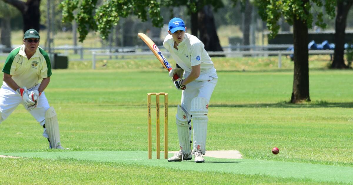 IN THE RUNS: Matt Taylor, pictured in action late last season, chipped in with a handy 24 not out on Saturday and supported Sam Henry well as Macquarie White defeated Rugby Blue and maintained its place at the top of the ladder. Photo: FILE