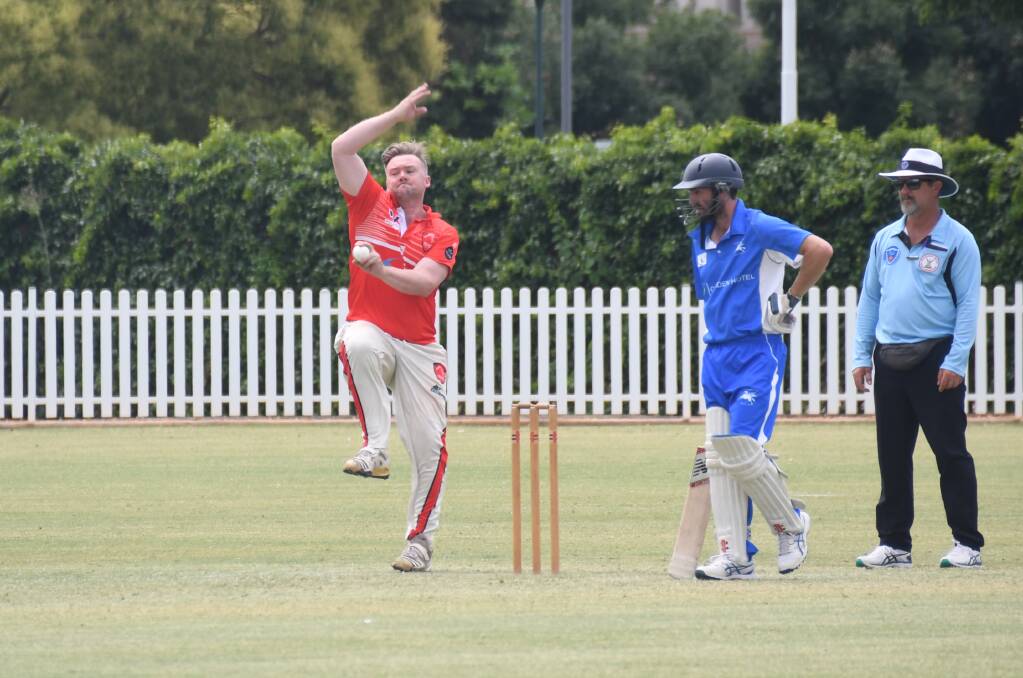 WINNING WAYS: Ben Taylor took a wicket with the new ball during Colts' win over Macquarie on Saturday. Picture: Amy McIntyre