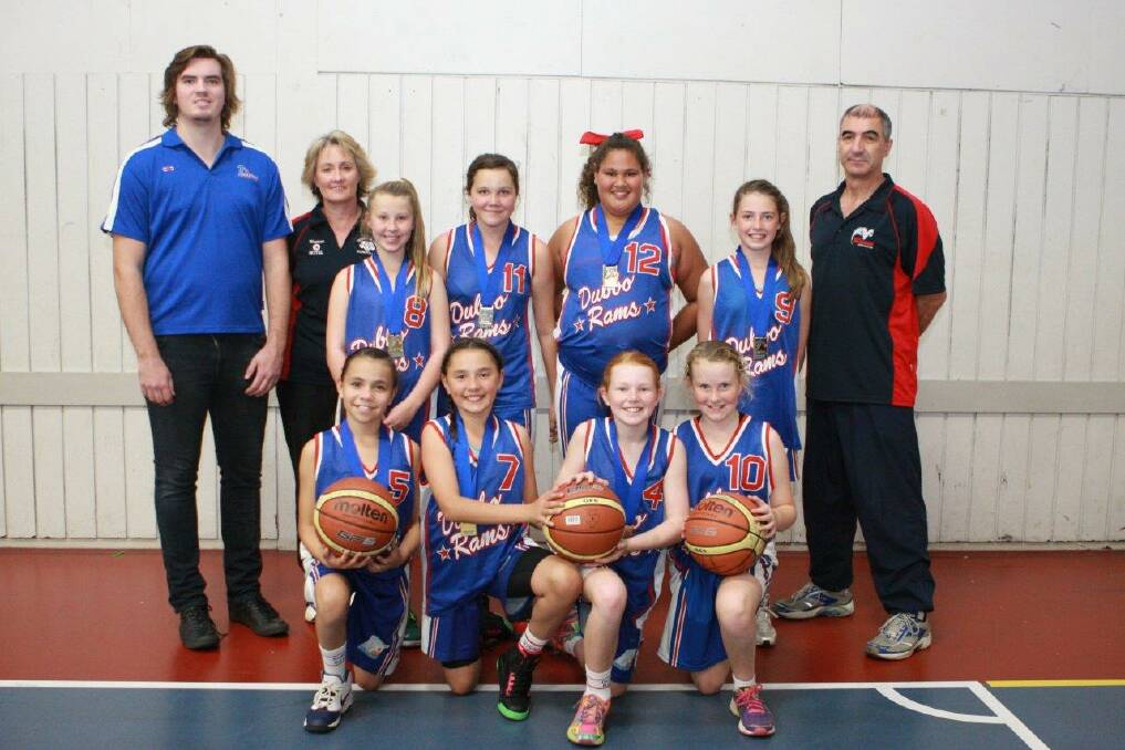 Amelia Raidaveta (back, third from right) during her under 12s days with the Dubbo Rams. Picture supplied
