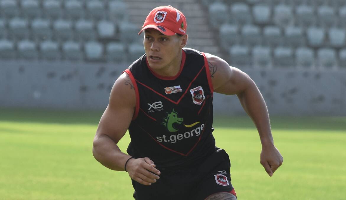 WAIT: Injury means Tyrell Fuimaono won't line up at Apex Oval on Saturday. Photo: ST GEORGE ILLAWARRA DRAGONS