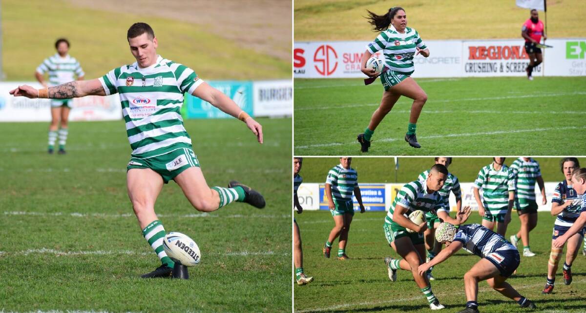 STEPPING UP: (from left, clockwise) Corey Cox, Cassie Toomey, and Karl Uele were all part of CYMS minor premiership-winning teams this season.