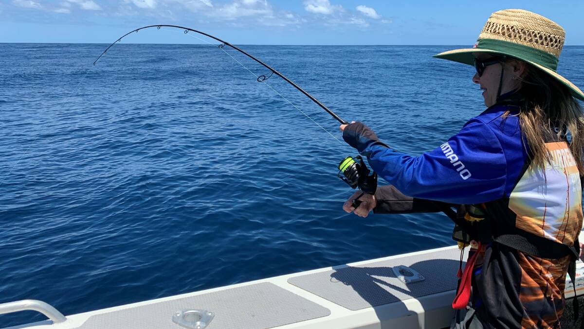 BACK AT IT: Tina Hansen catching a Snapper. More people around the country can now return to fishing. Photo: CONTRIBUTED