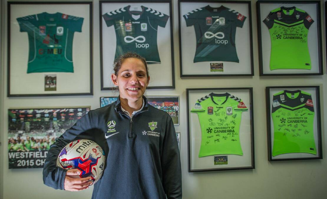 BACK AGAIN: Ashleigh Sykes retired as a Canberra United great at the end of the 2017-18 season. Picture: Karleen Minney